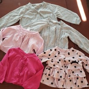 Baby girls cardigans and sweaters 12 months